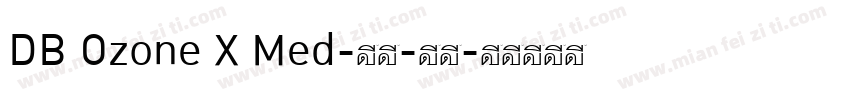 DB Ozone X Med-中等-斜体字体转换